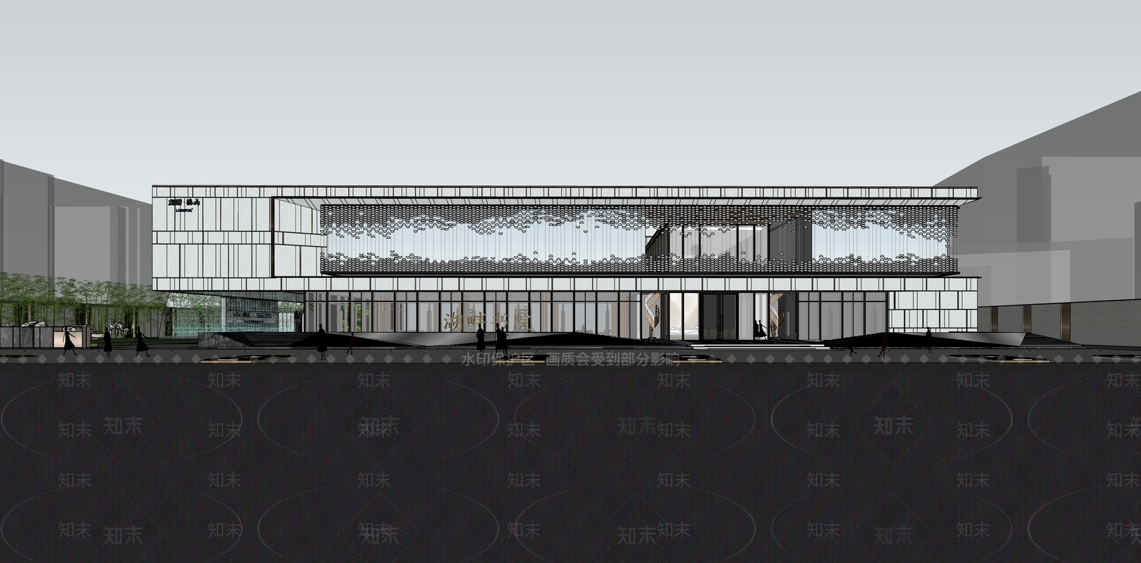 现代轻奢小区建筑SU模型下载【ID:1186230366】