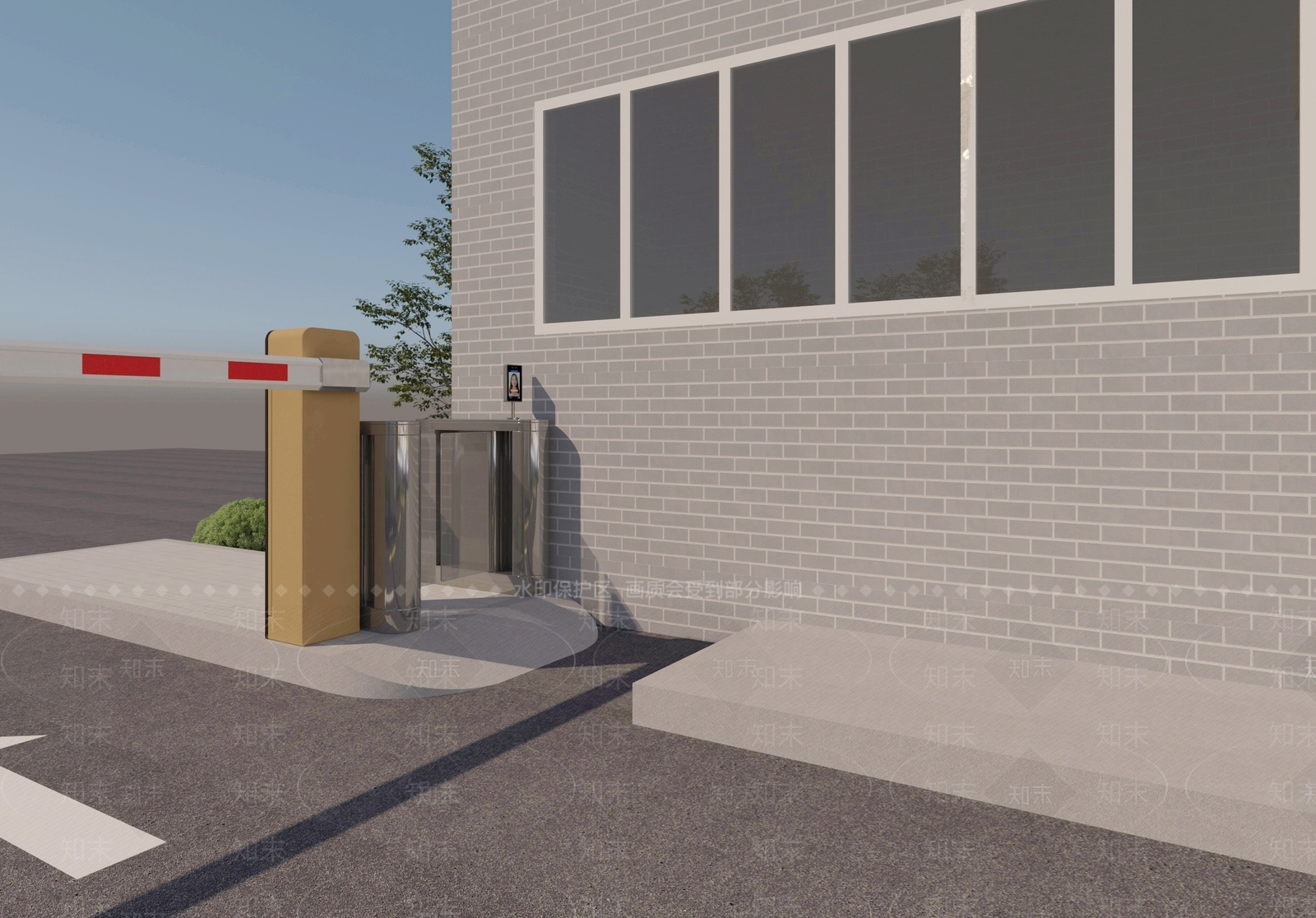 现代简约户外停车场3D模型下载【ID:1186230886】