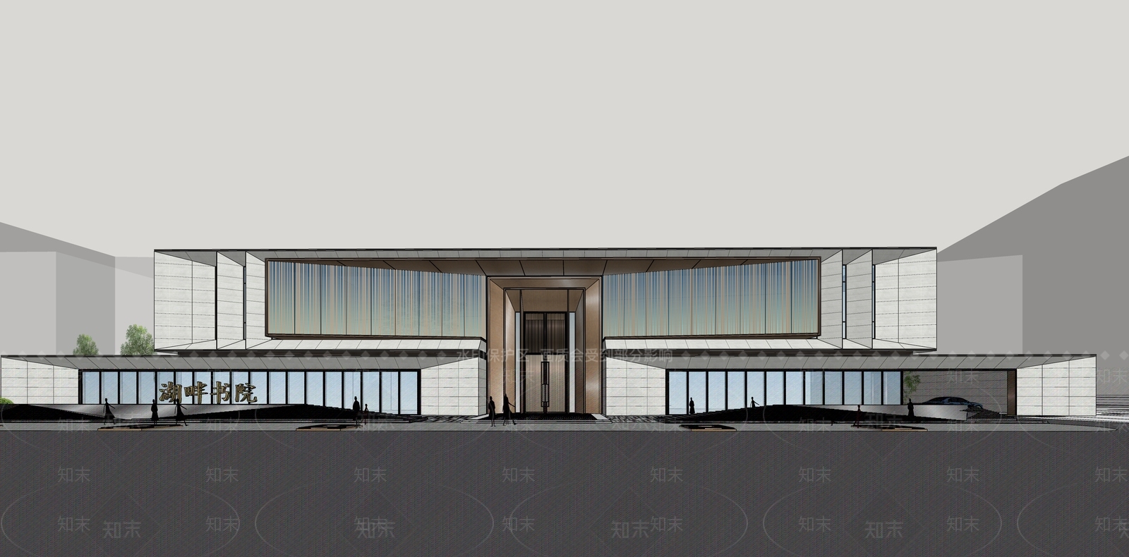 现代轻奢小区建筑SU模型下载【ID:1186230636】