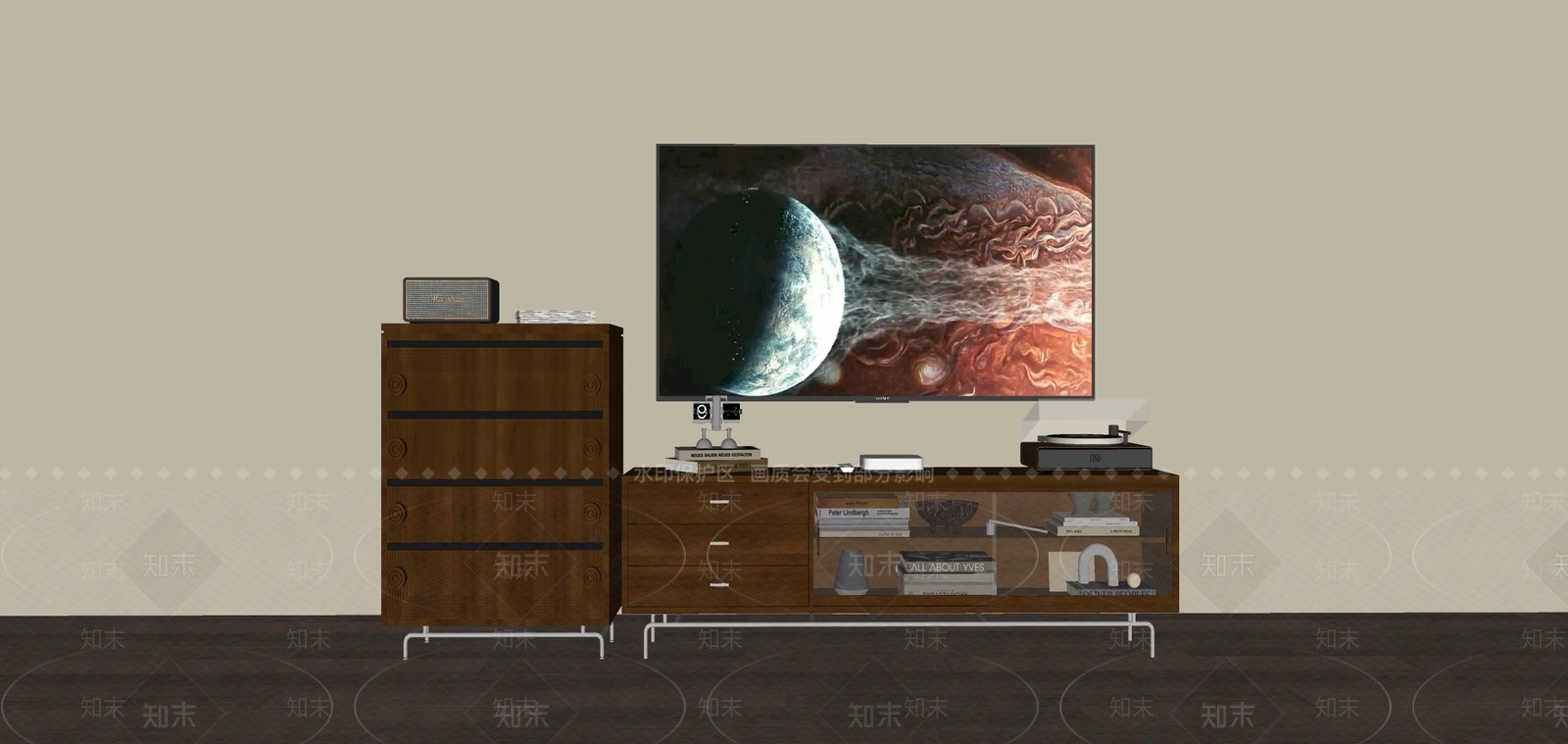 中古电视柜SU模型下载【ID:1186231609】