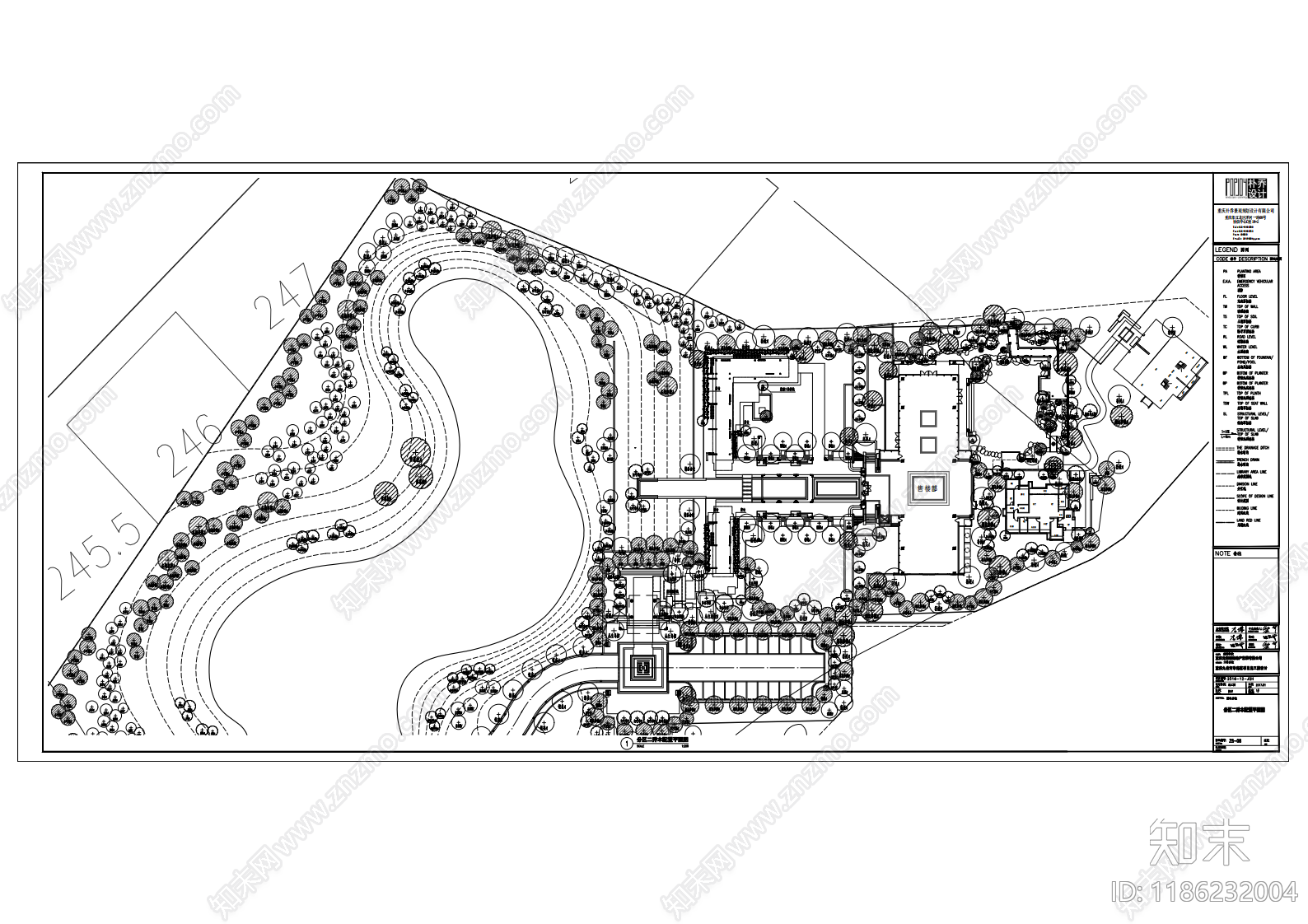 现代新中式植物配置图库cad施工图下载【ID:1186232004】