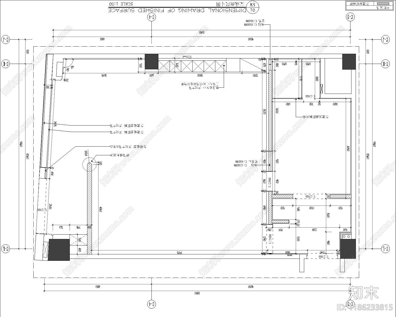 日式其他餐饮空间cad施工图下载【ID:1186233815】