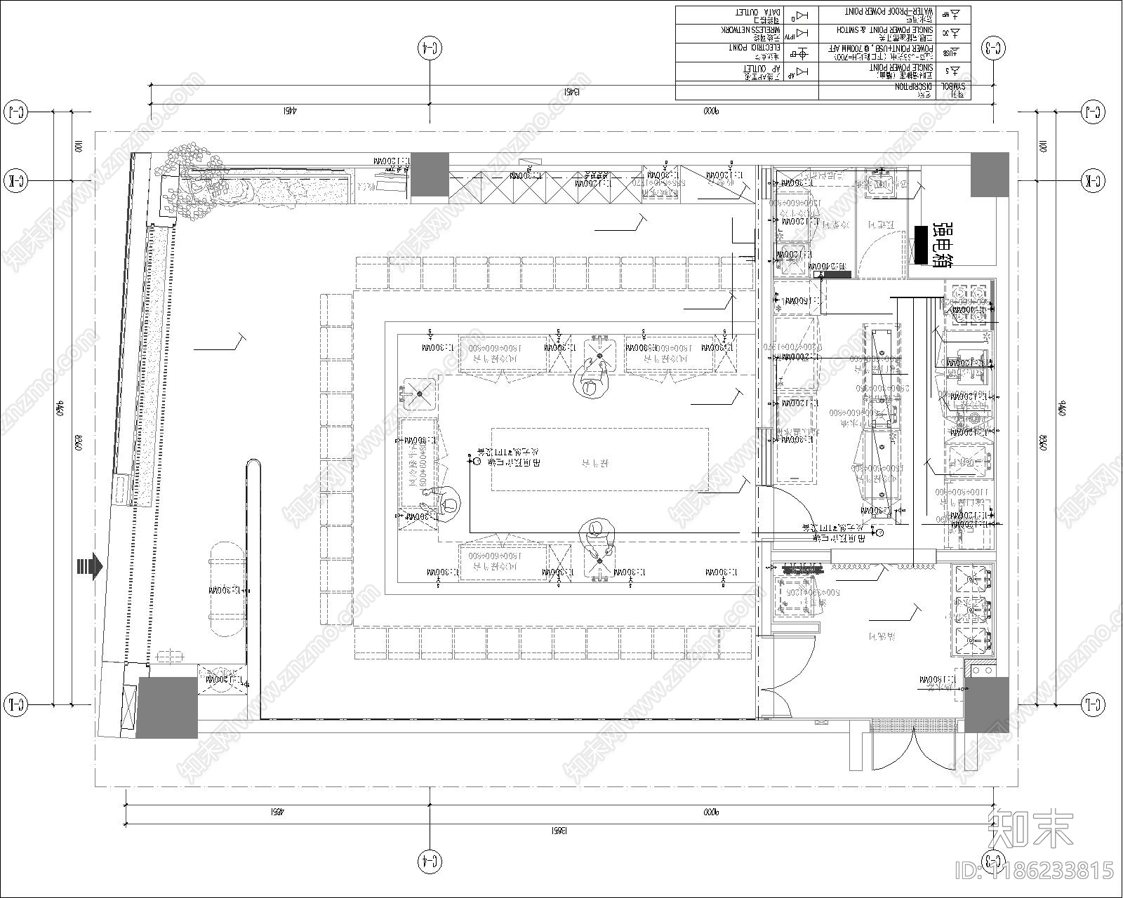 日式其他餐饮空间cad施工图下载【ID:1186233815】