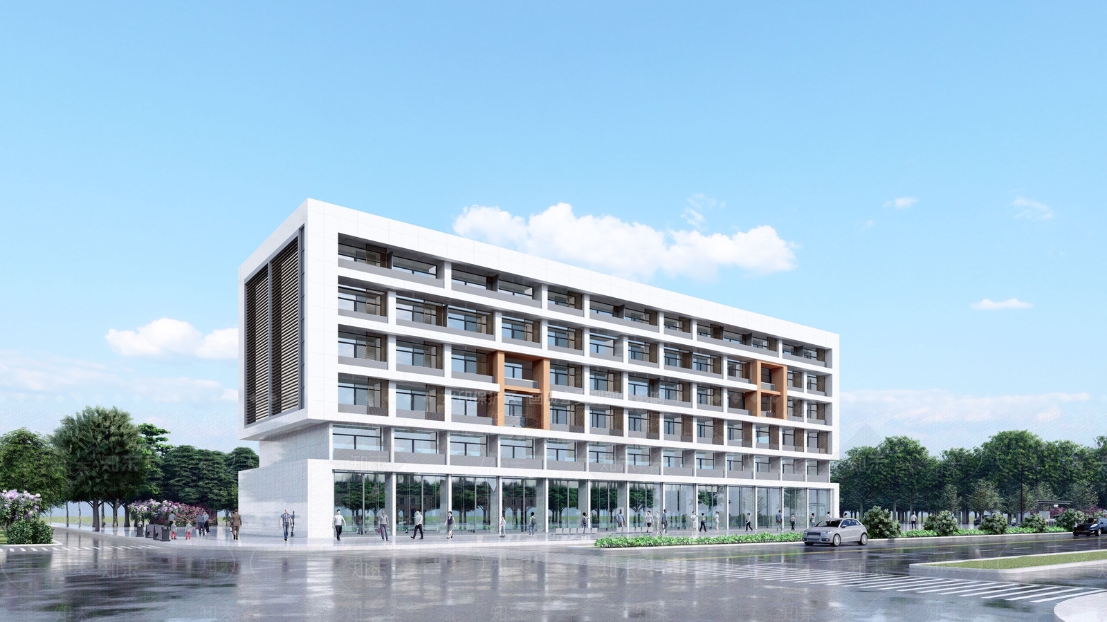 现代学校建筑SU模型下载【ID:1186234526】