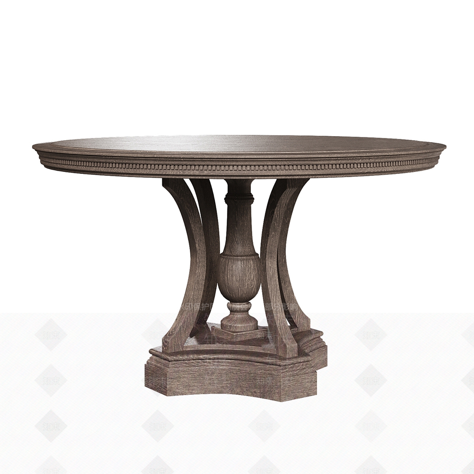 美式法式餐桌3D模型下载【ID:1186235981】