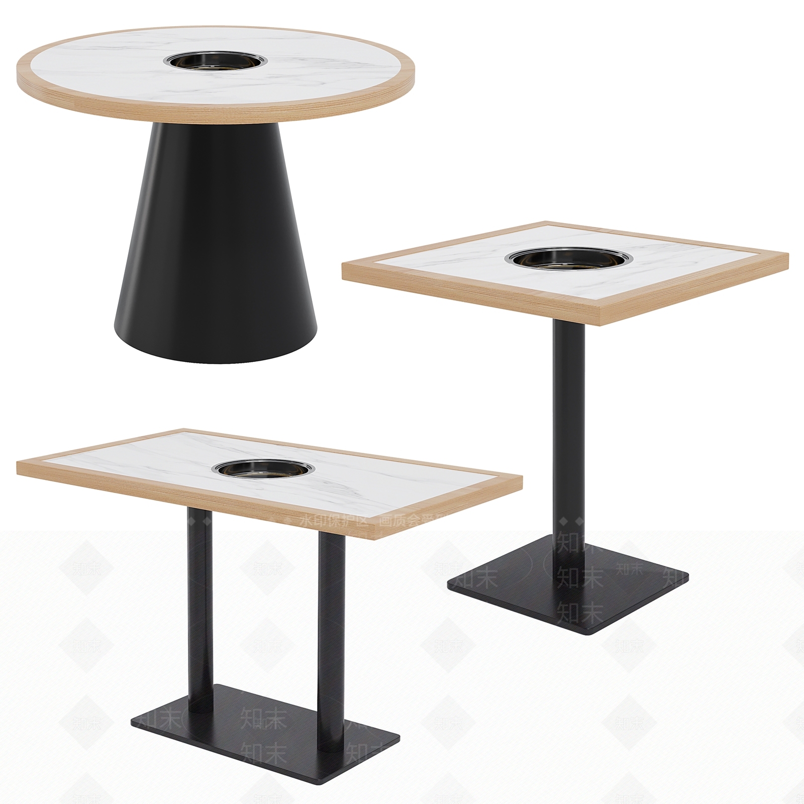 现代日式餐桌SU模型下载【ID:1186236339】