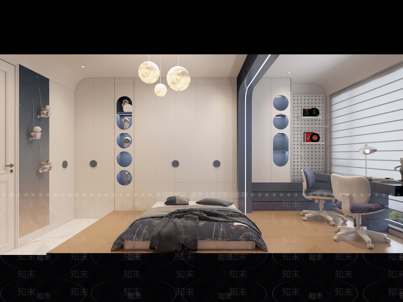 现代榻榻米卧室3D模型下载【ID:1186237102】