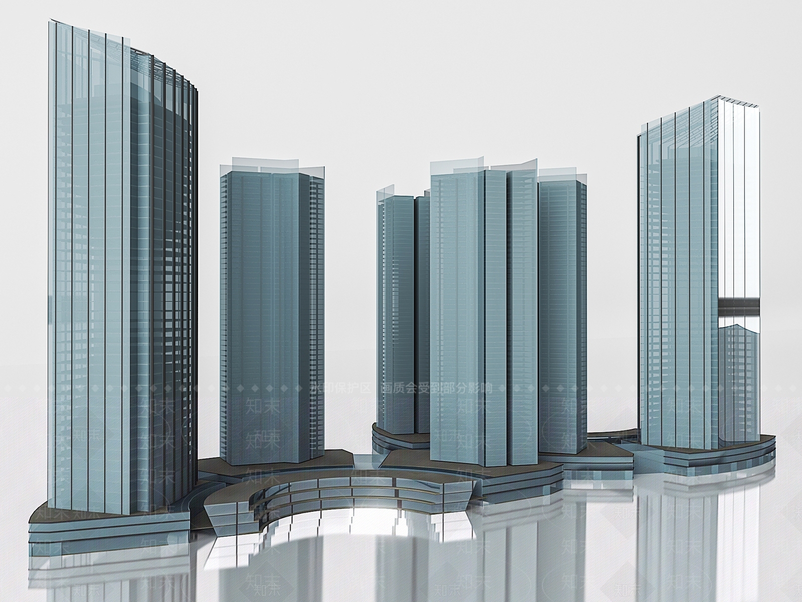 现代办公楼3D模型下载【ID:1186237398】