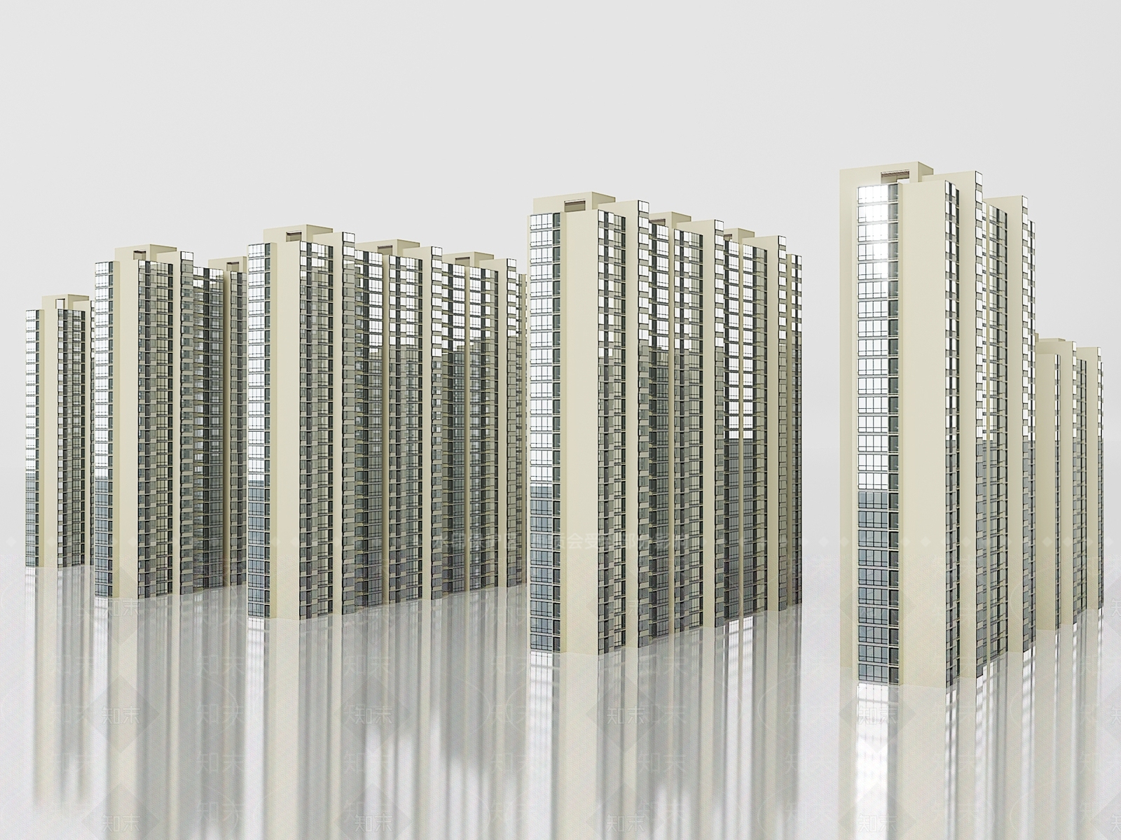 现代办公楼3D模型下载【ID:1186237412】