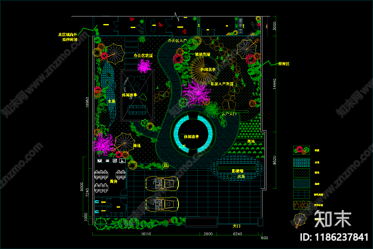 现代新中式庭院施工图下载【ID:1186237841】