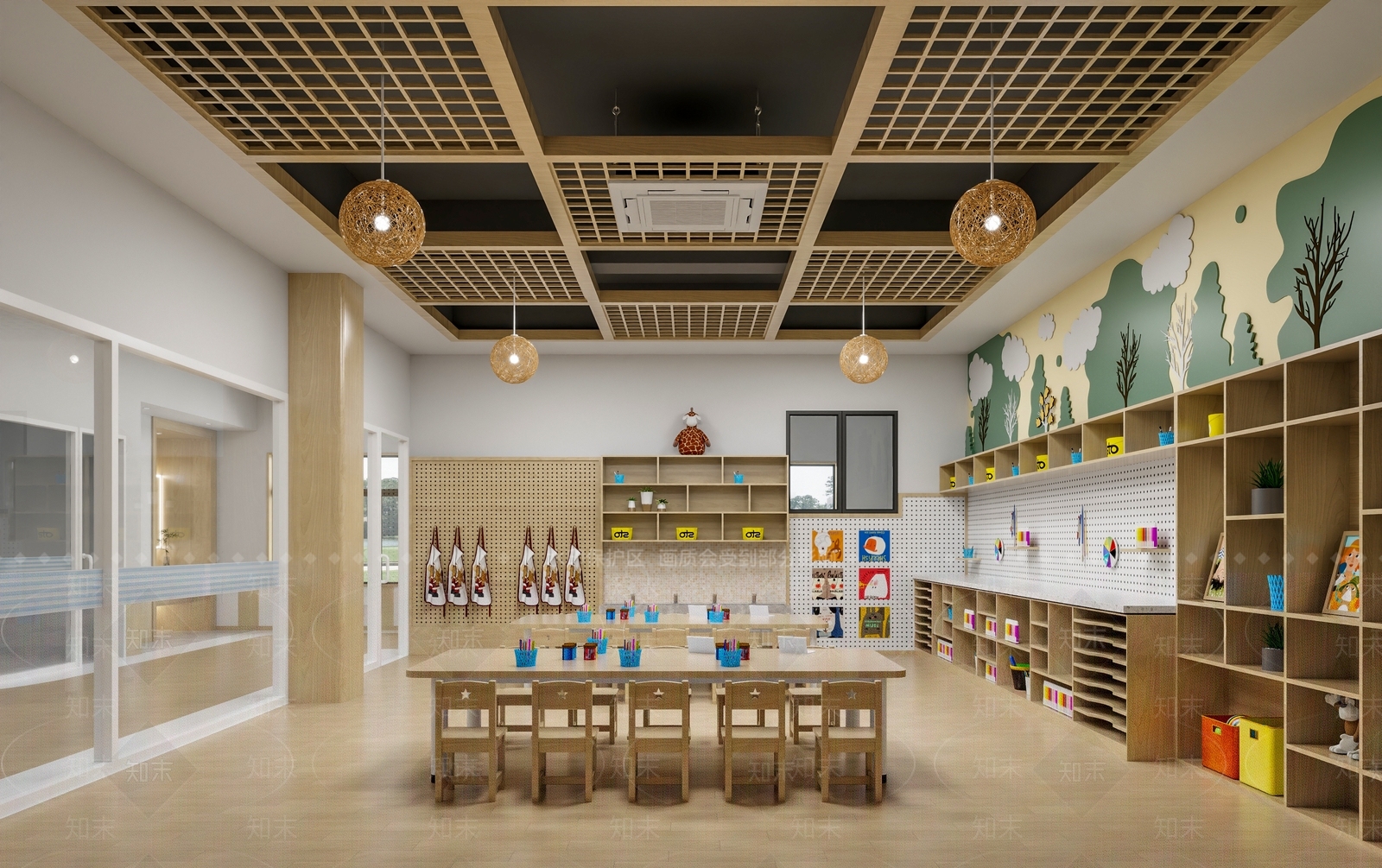 现代幼儿园3D模型下载【ID:1186239698】