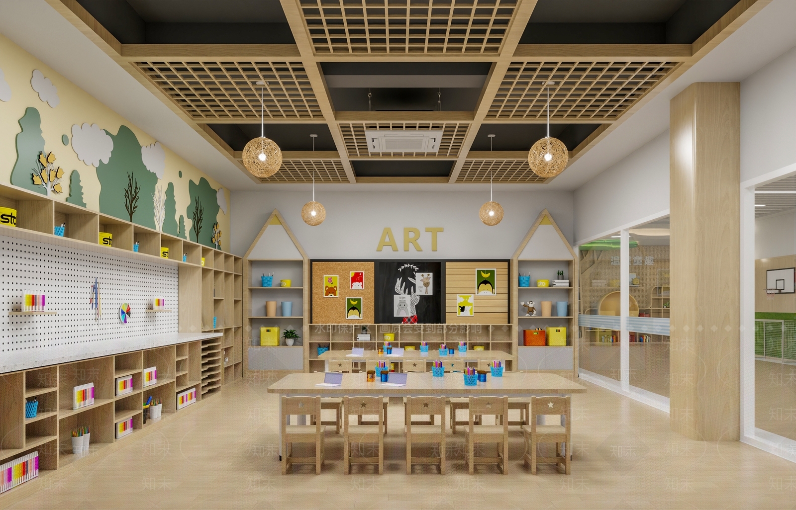 现代幼儿园3D模型下载【ID:1186239698】