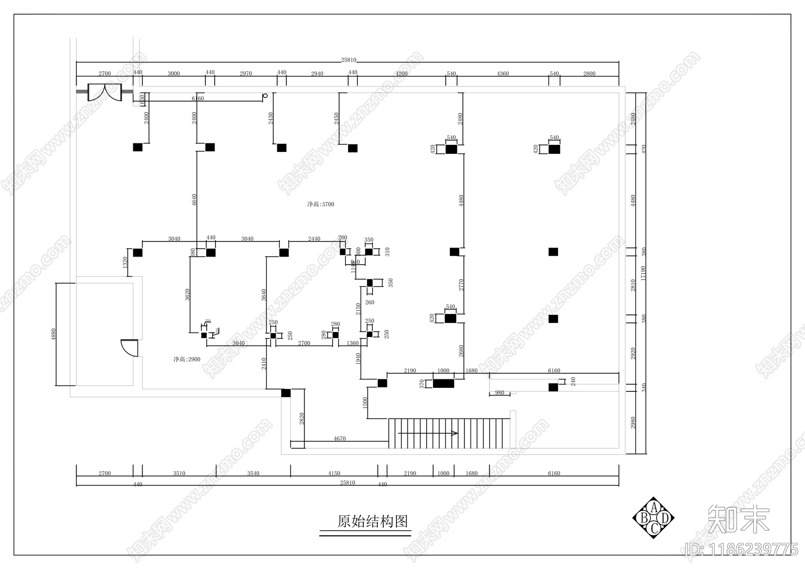 现代其他商业空间cad施工图下载【ID:1186239775】