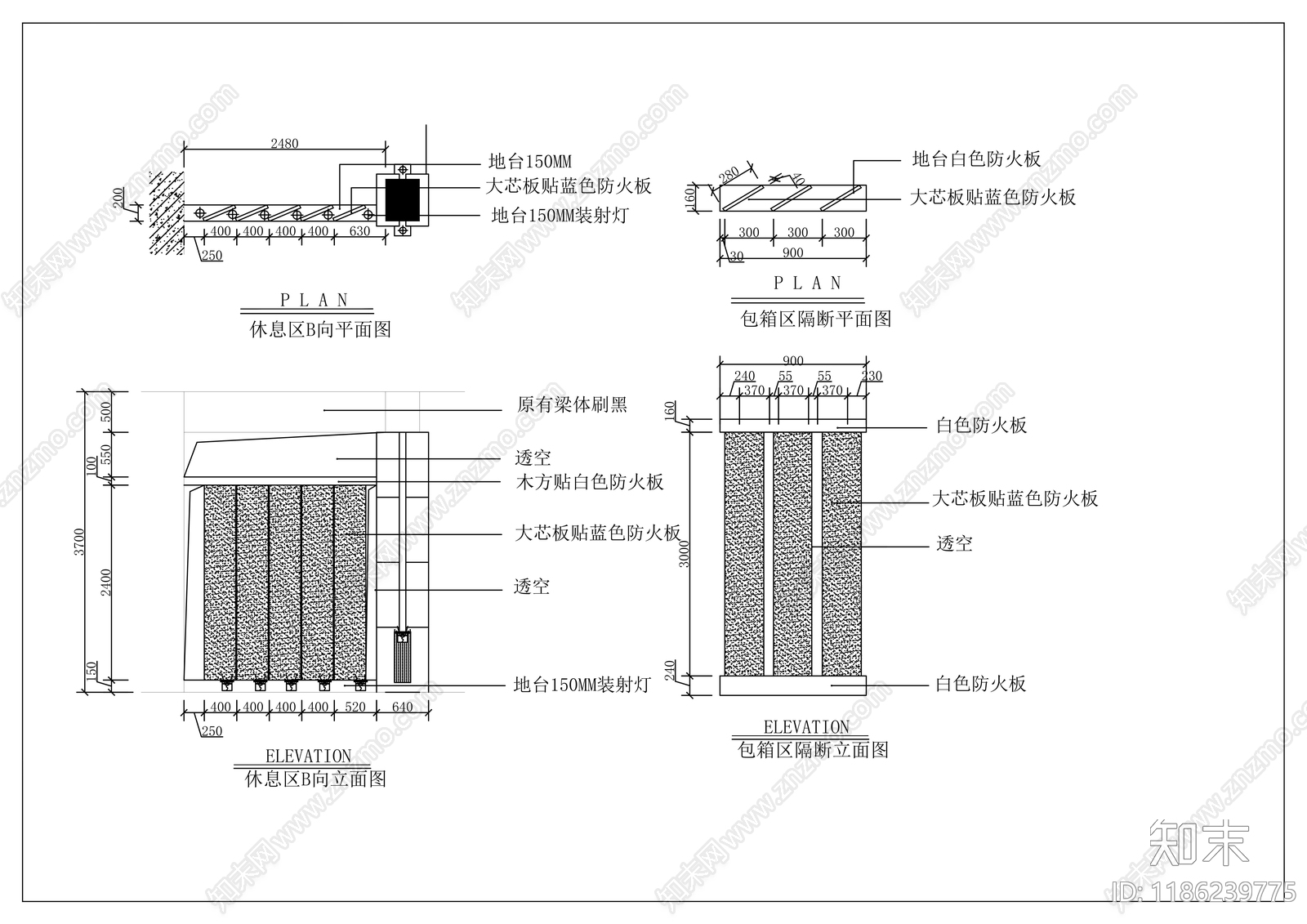 现代其他商业空间cad施工图下载【ID:1186239775】