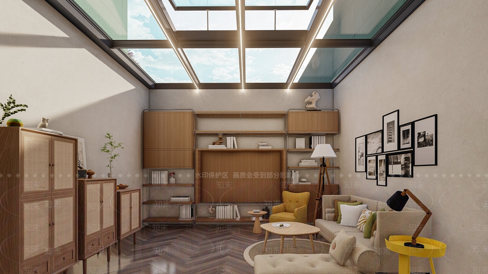 现代别墅SU模型下载【ID:1186244119】