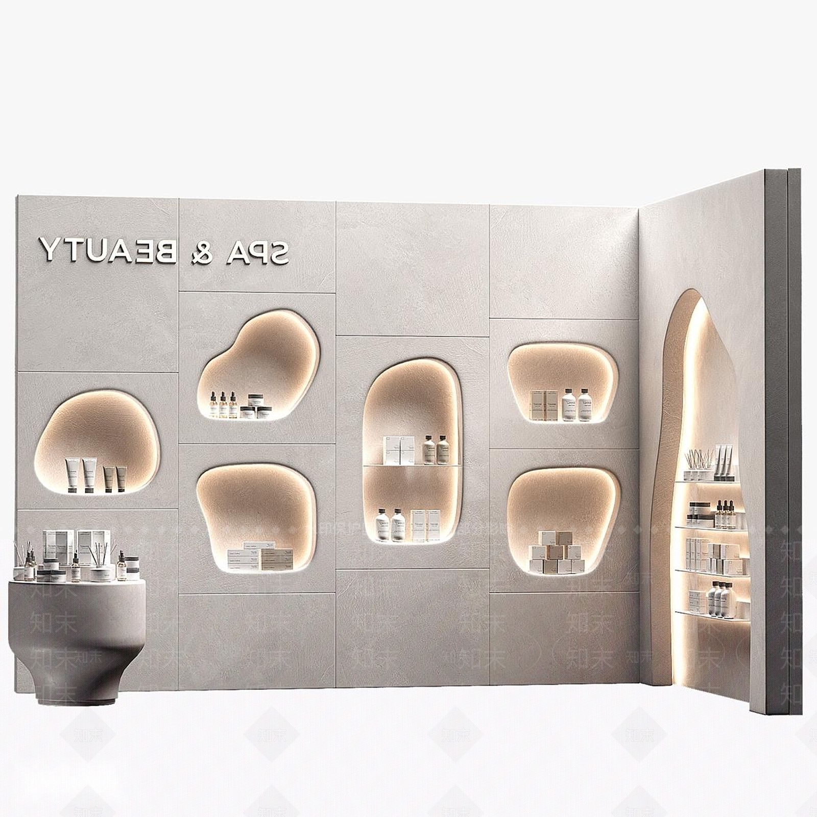 轻奢现代美容院3D模型下载【ID:1186245136】