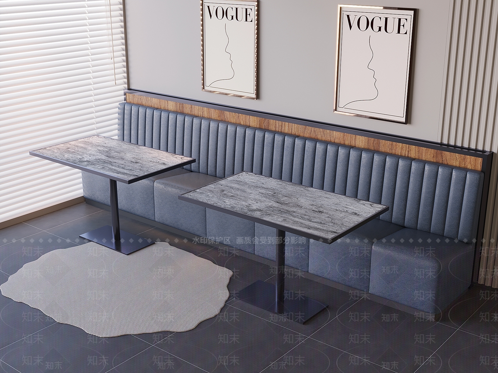 现代卡座沙发3D模型下载【ID:1186248160】
