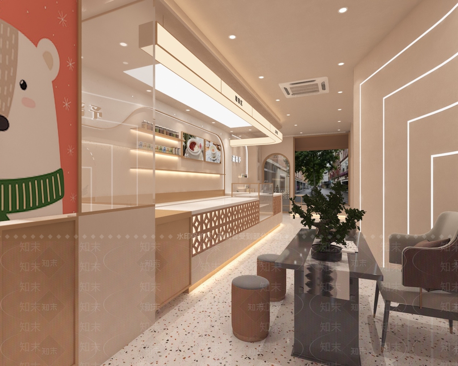 现代咖啡厅3D模型下载【ID:1186248675】