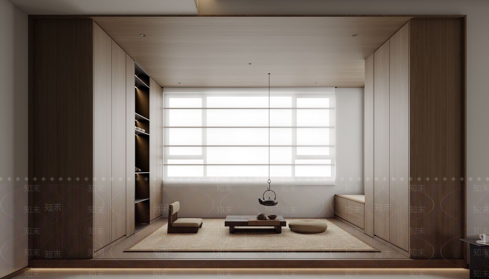 现代新中式茶室3D模型下载【ID:1186248874】