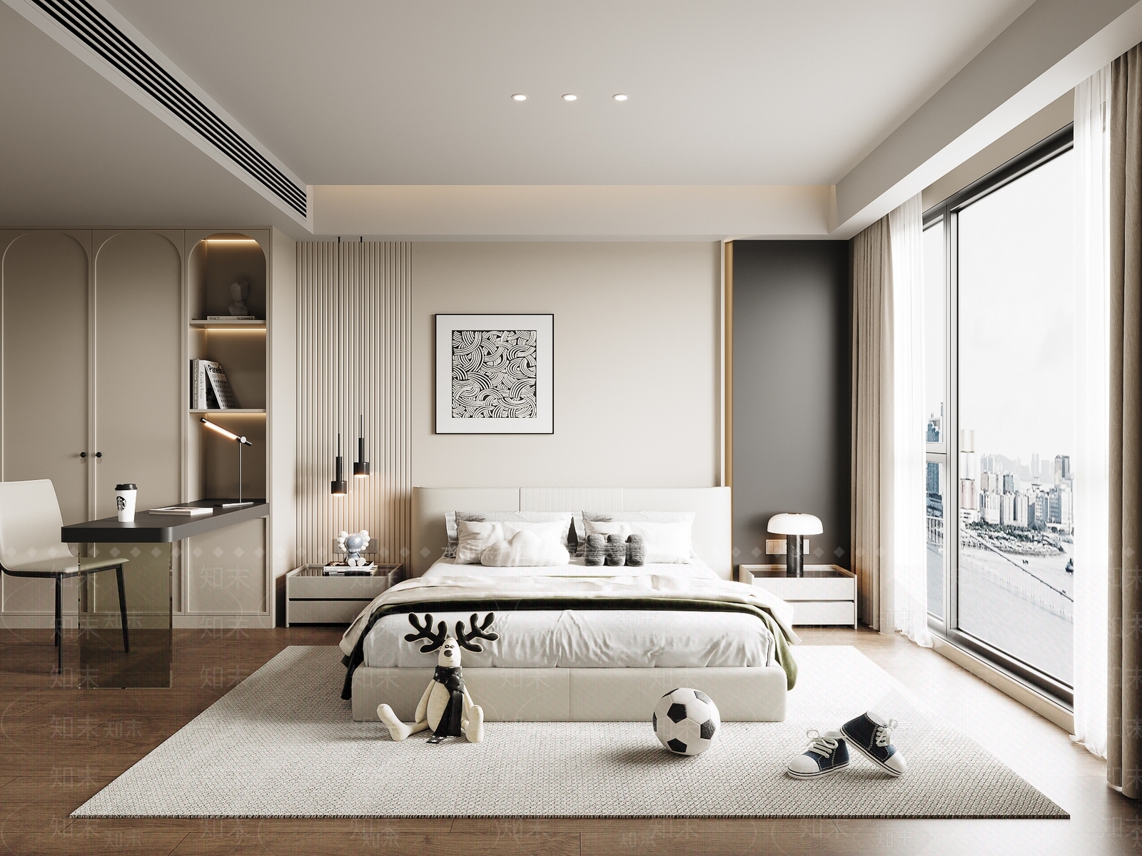 现代男孩房3D模型下载【ID:1186251425】