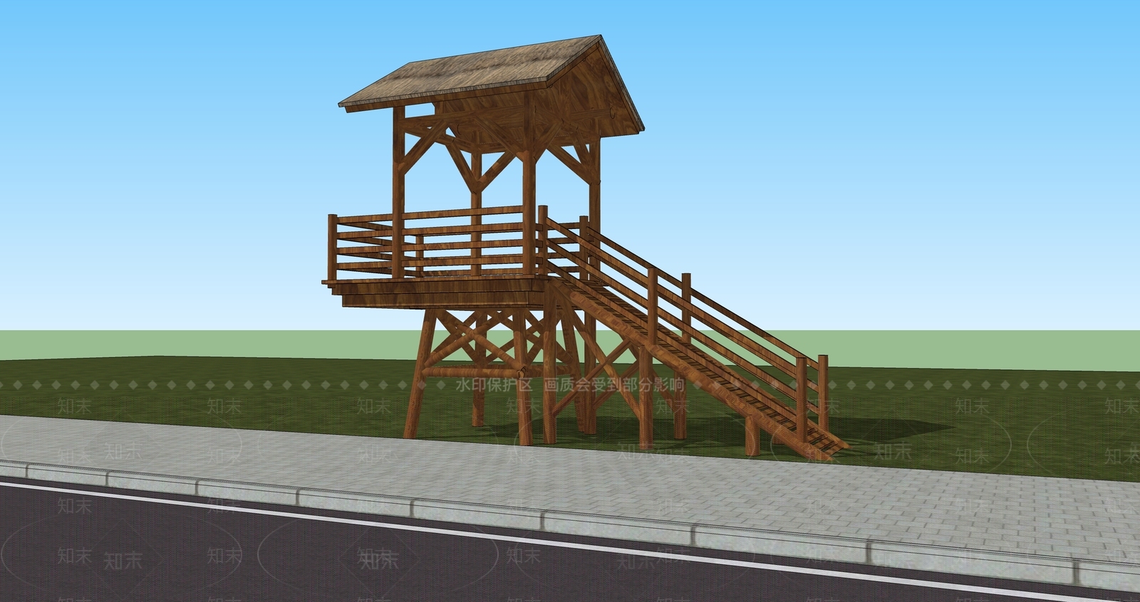 原木其他景观小建筑SU模型下载【ID:1186254352】
