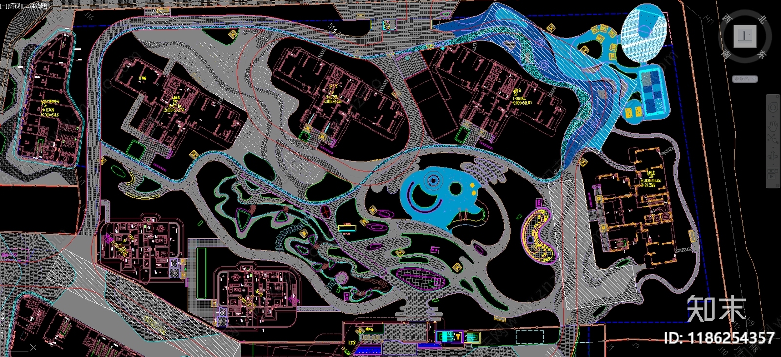 景观平面图cad施工图下载【ID:1186254357】