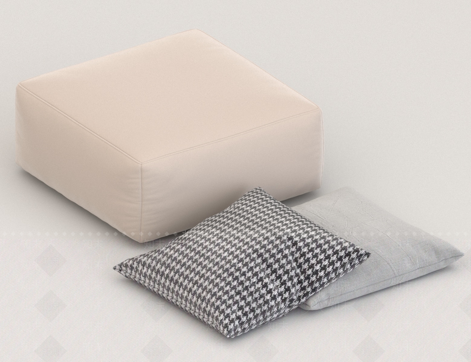 现代沙发凳3D模型下载【ID:1186258709】