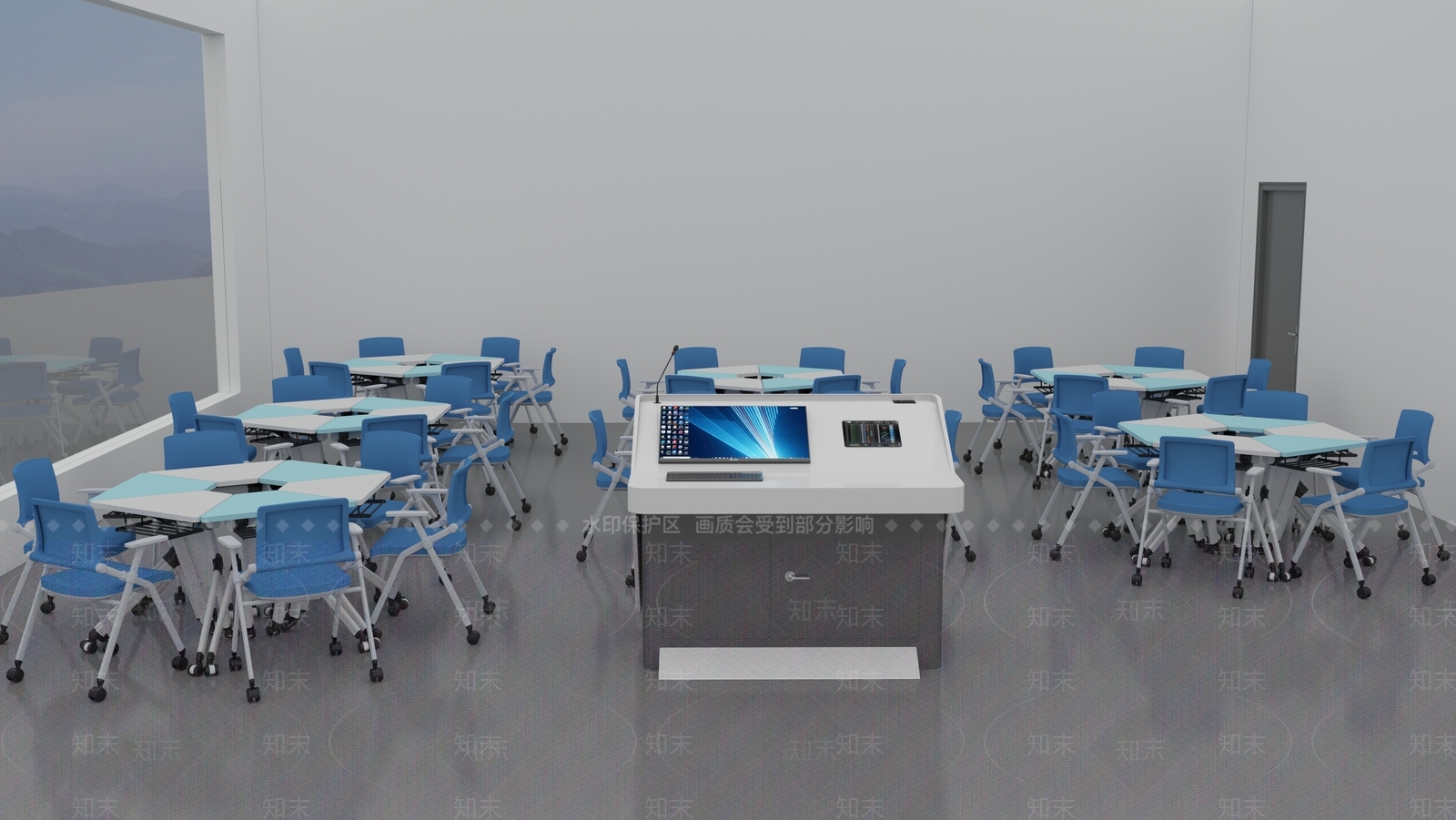 现代办公桌3D模型下载【ID:1186260666】