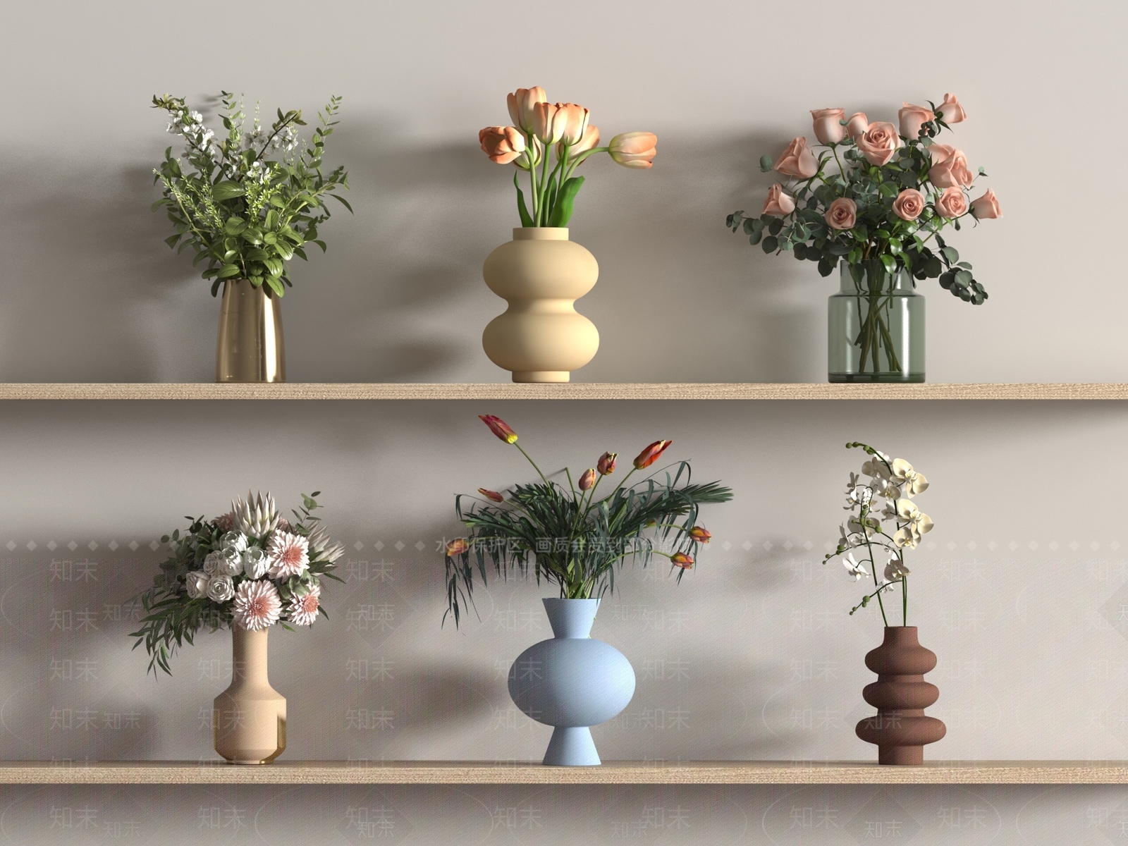 现代花艺3D模型下载【ID:1186262851】