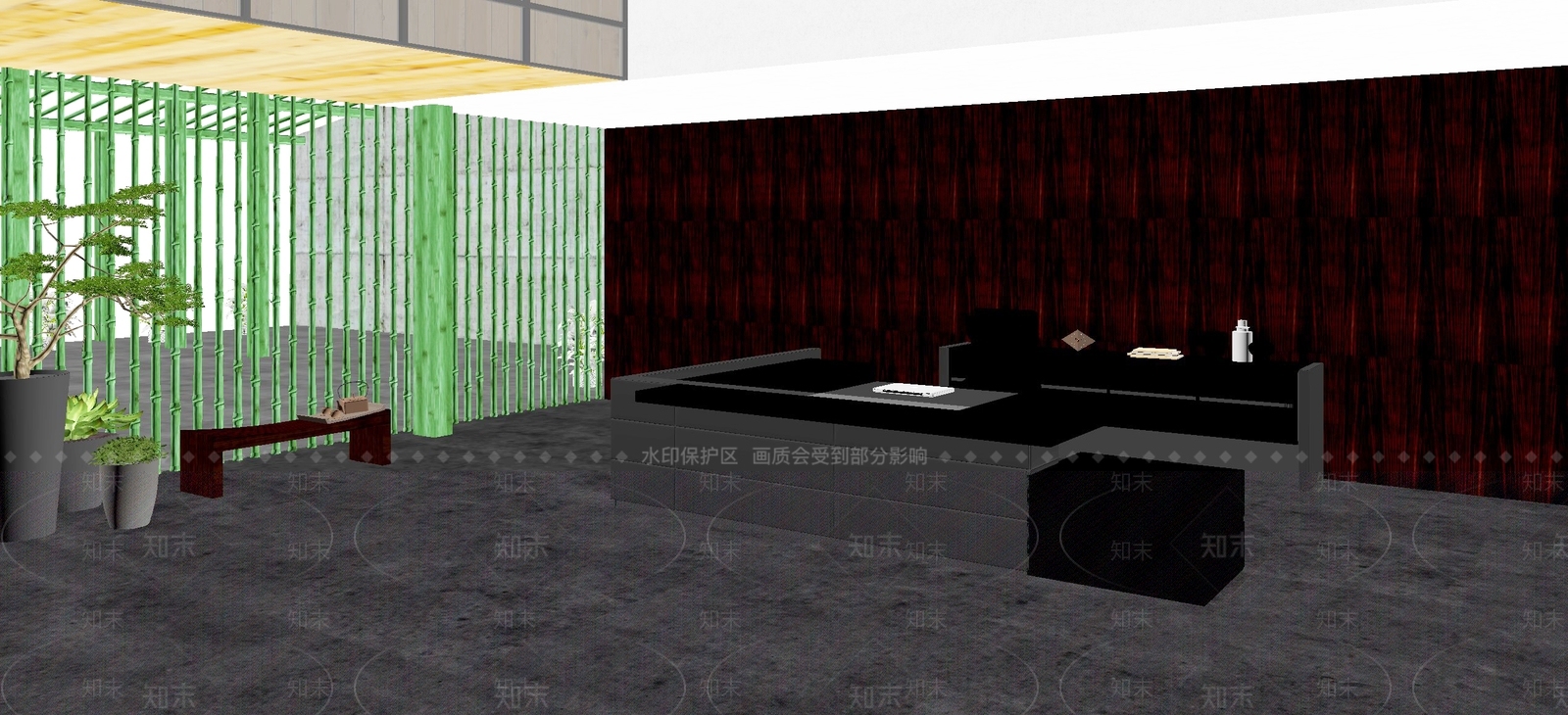 现代办公桌椅SU模型下载【ID:1186265314】
