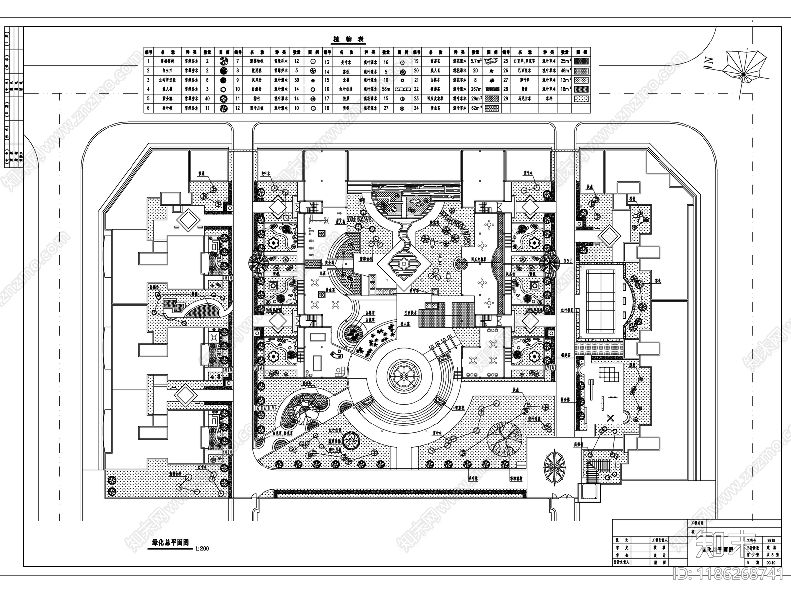 2025最新小区绿化整套施工图cad施工图下载【ID:1186268741】