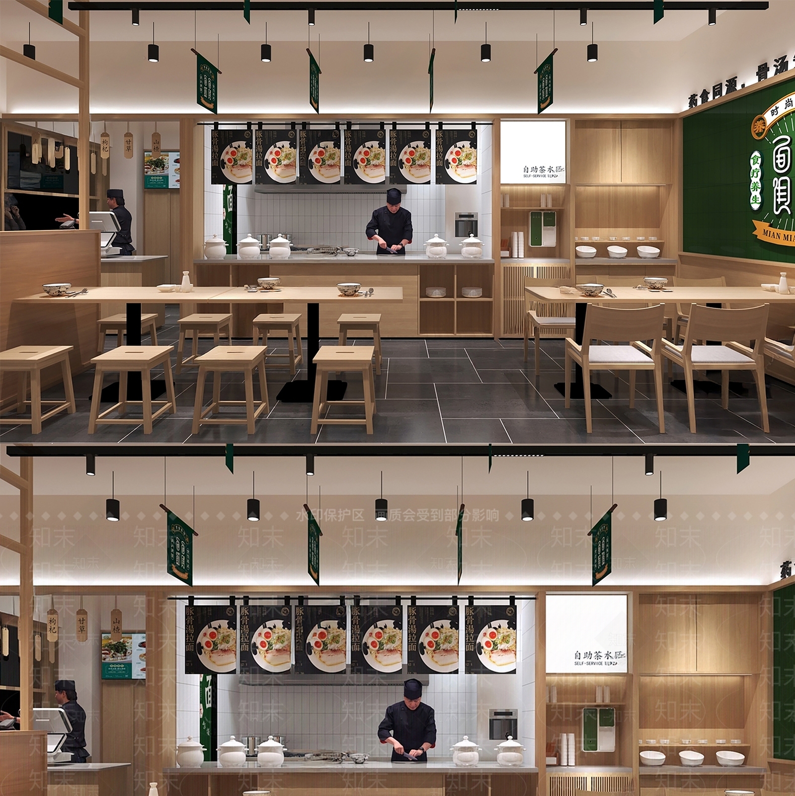 现代快餐店SU模型下载【ID:1186274858】