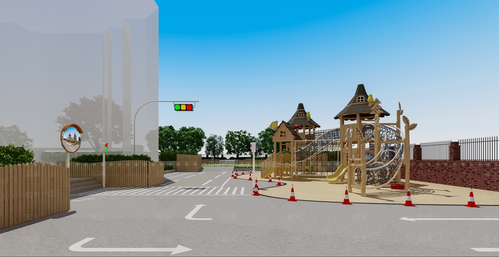 现代幼儿园3D模型下载【ID:1186282639】