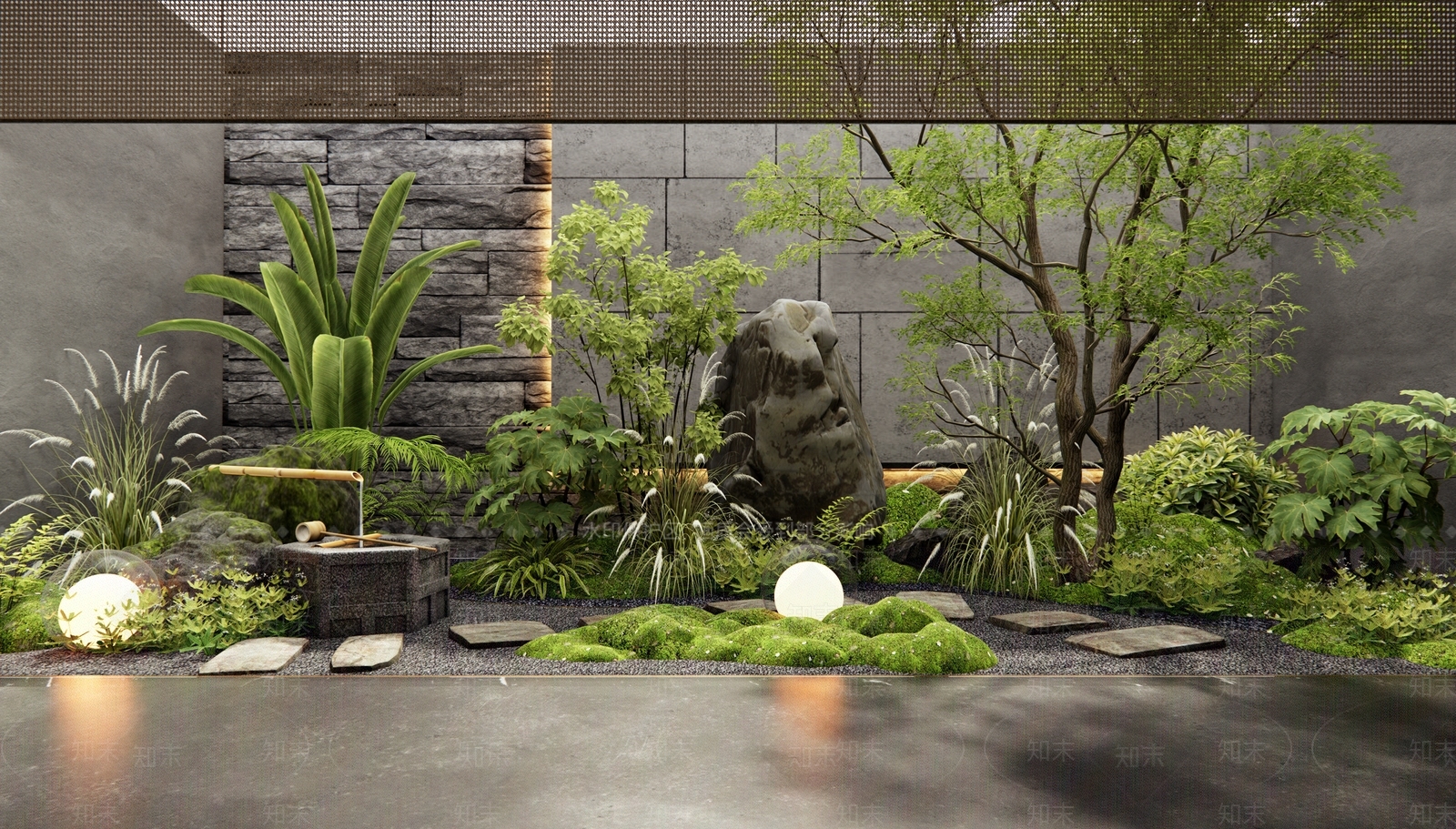 现代庭院3D模型精品下载_3dmax模型_知末网