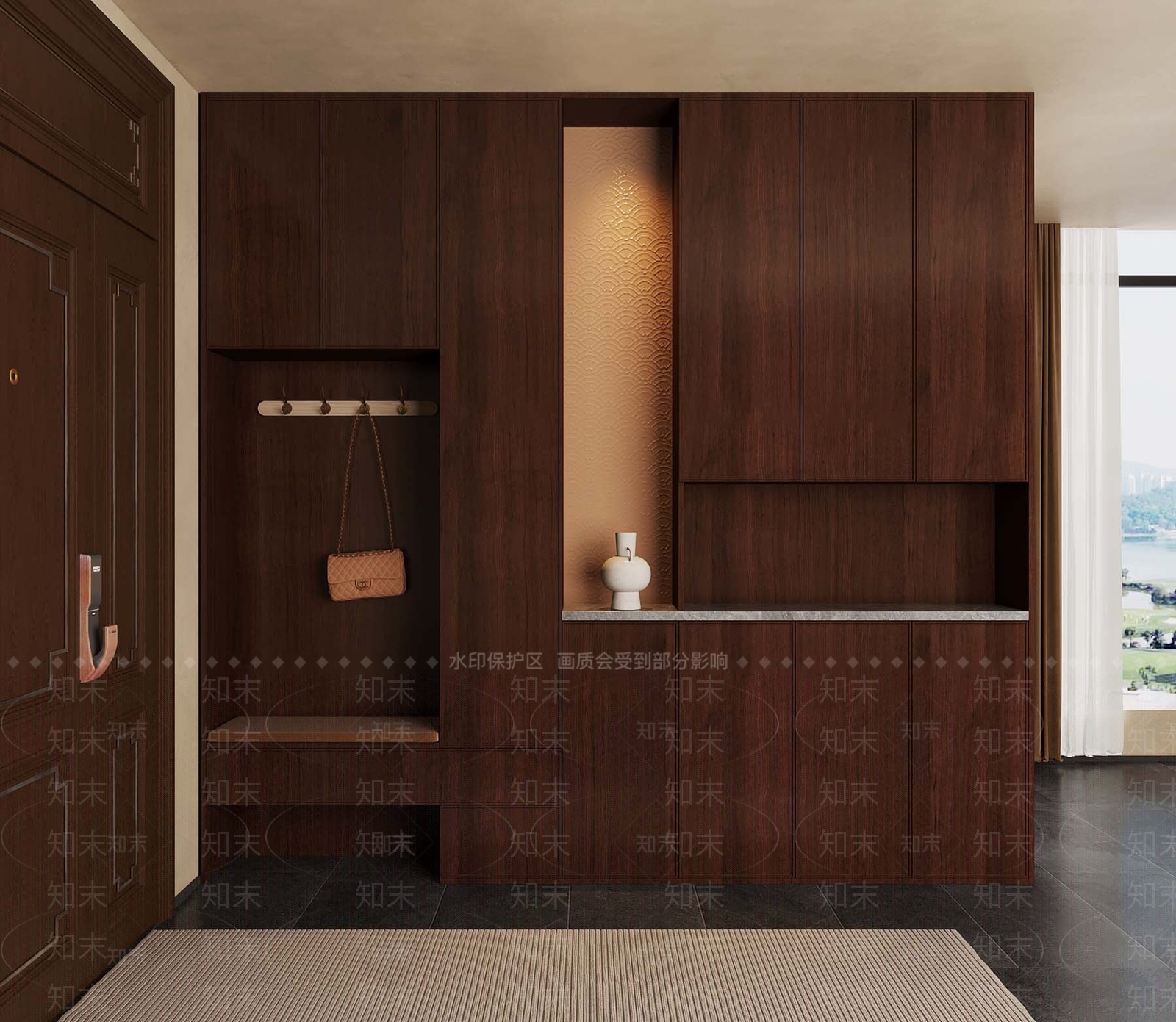 新中式鞋柜3D模型下载【ID:1186285958】