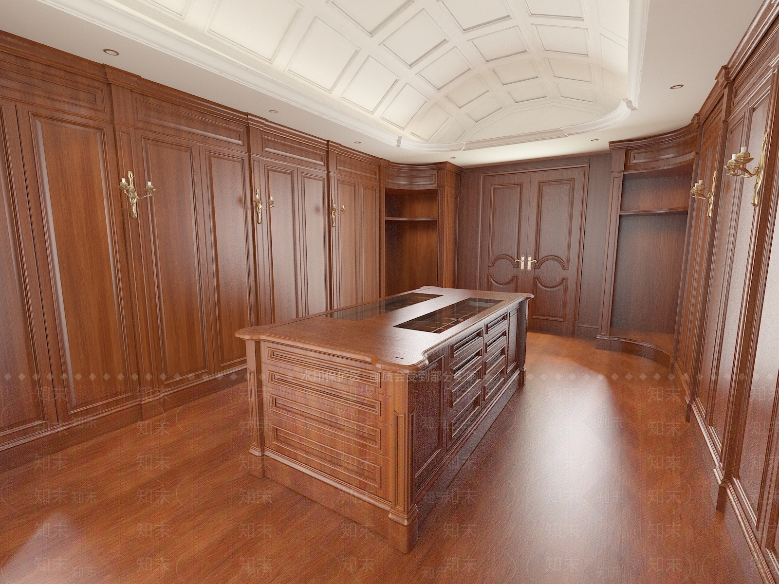 中式欧式衣帽间3D模型下载【ID:1186286448】