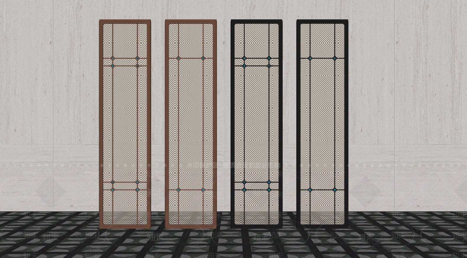 现代意式屏风SU模型下载【ID:1186288161】