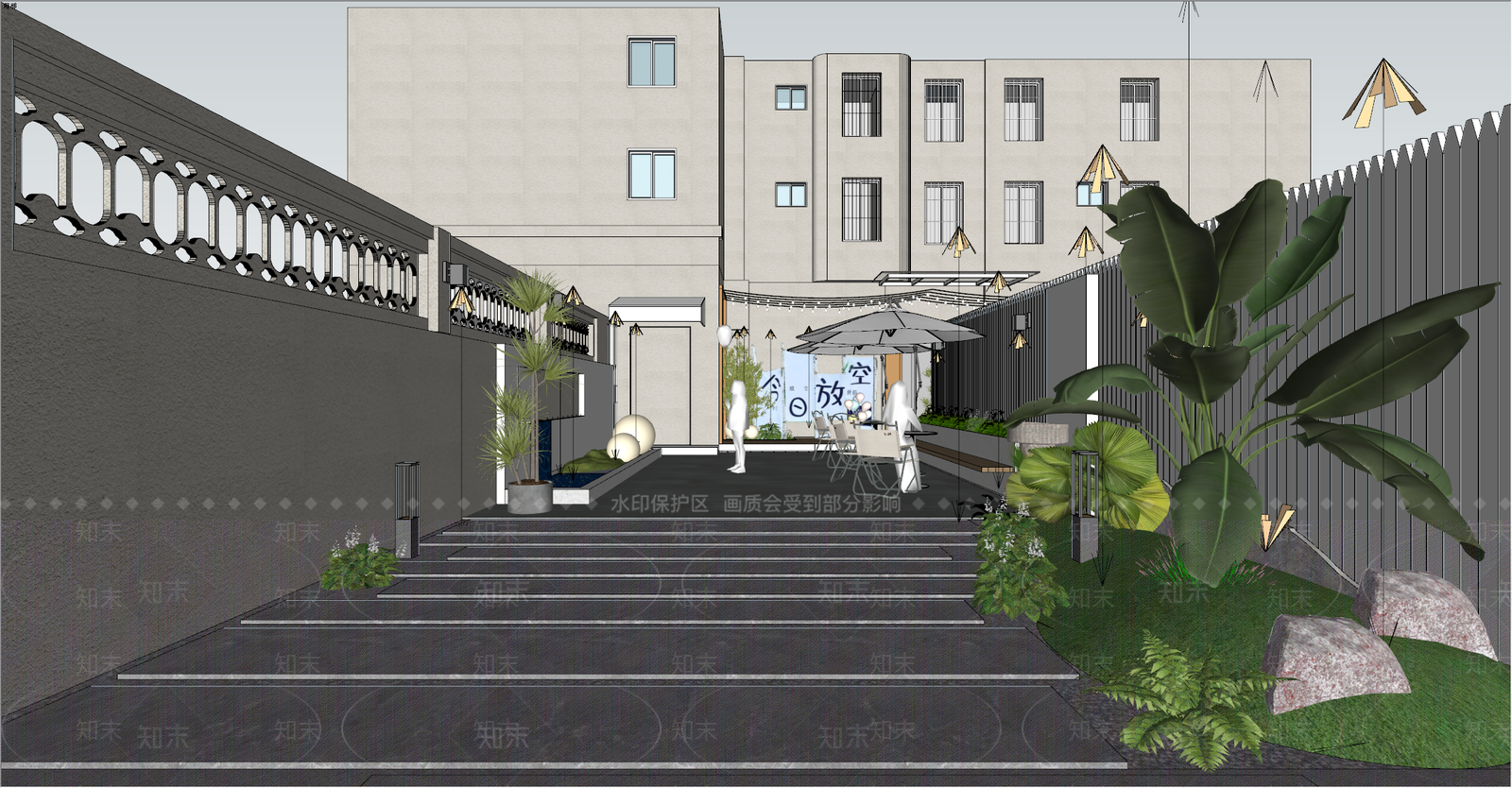 现代极简其他民宿SU模型下载【ID:1186291911】
