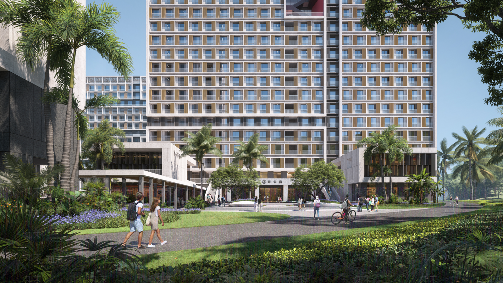 现代简约学校建筑SU模型下载【ID:1186292441】