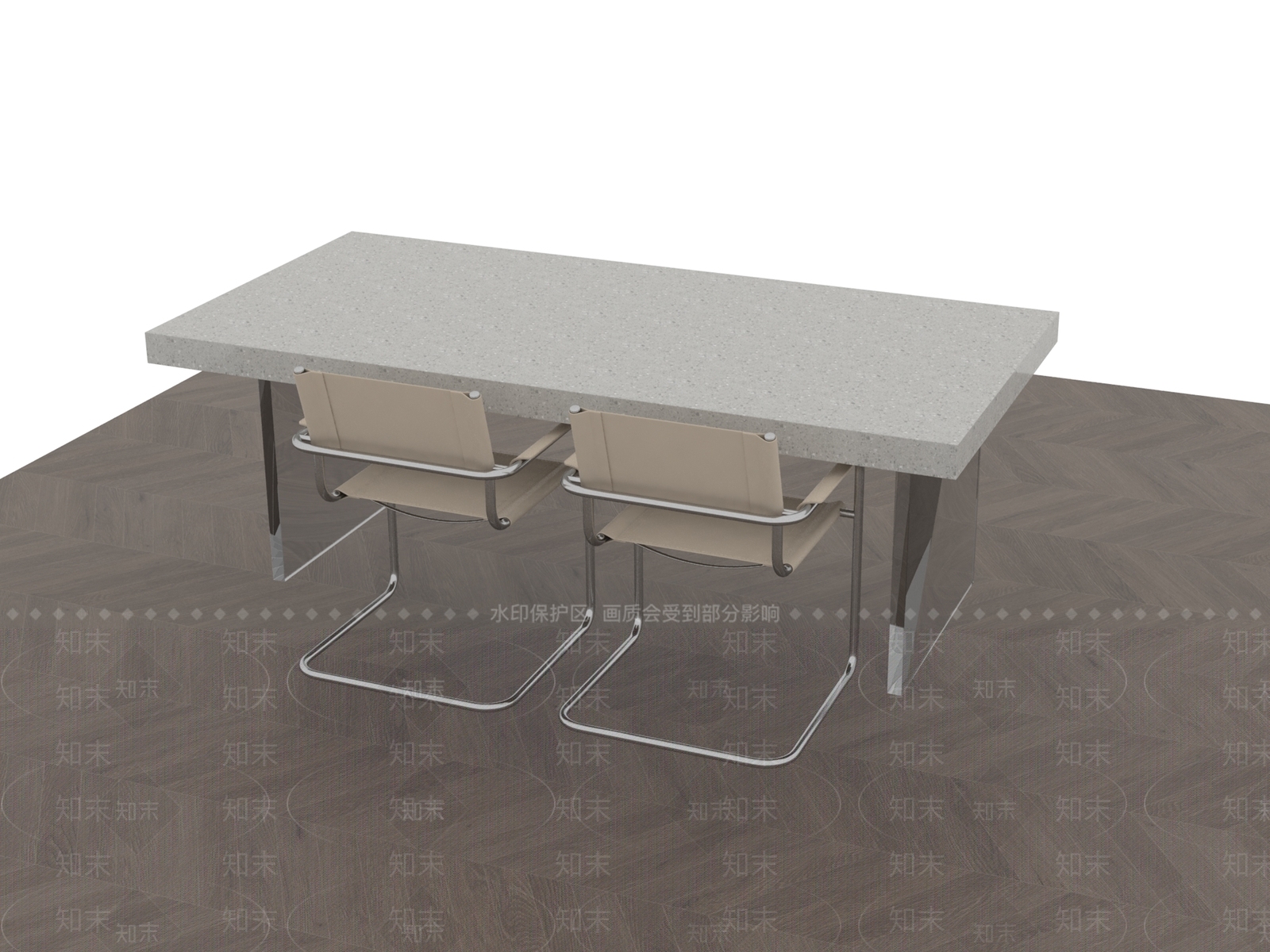 现代办公桌椅3D模型下载【ID:1186293076】
