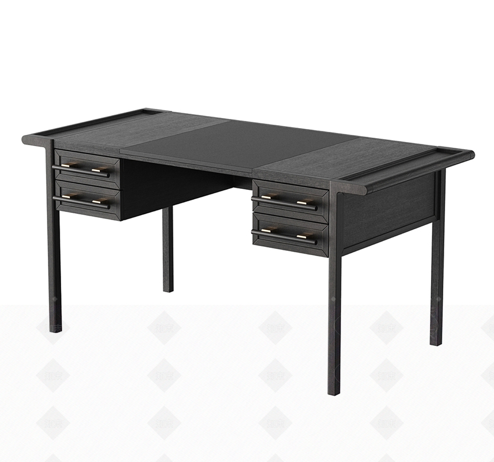 中古侘寂书桌3D模型下载【ID:1186293132】