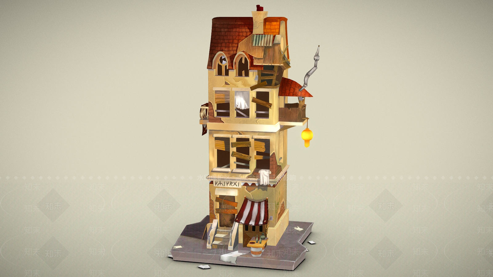 现代艺术风格建筑3D模型下载【ID:1186300321】