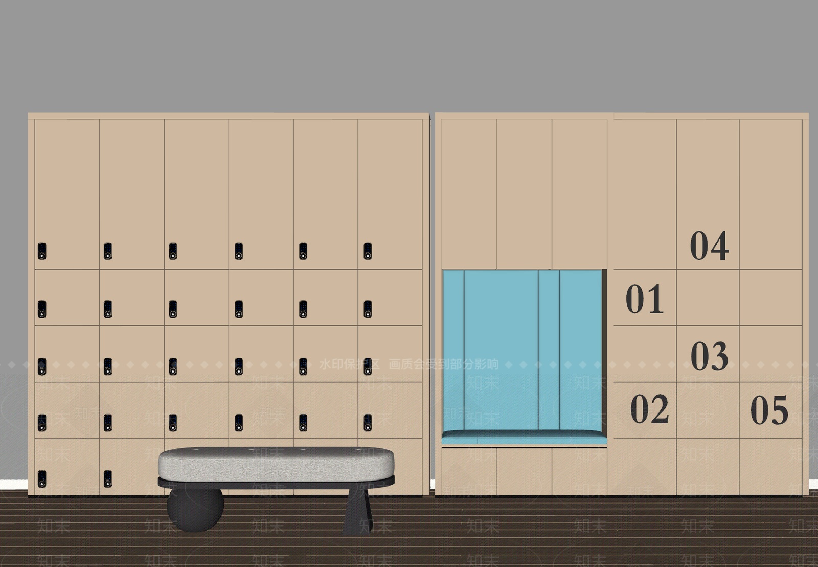 现代储物柜SU模型下载【ID:1186299062】