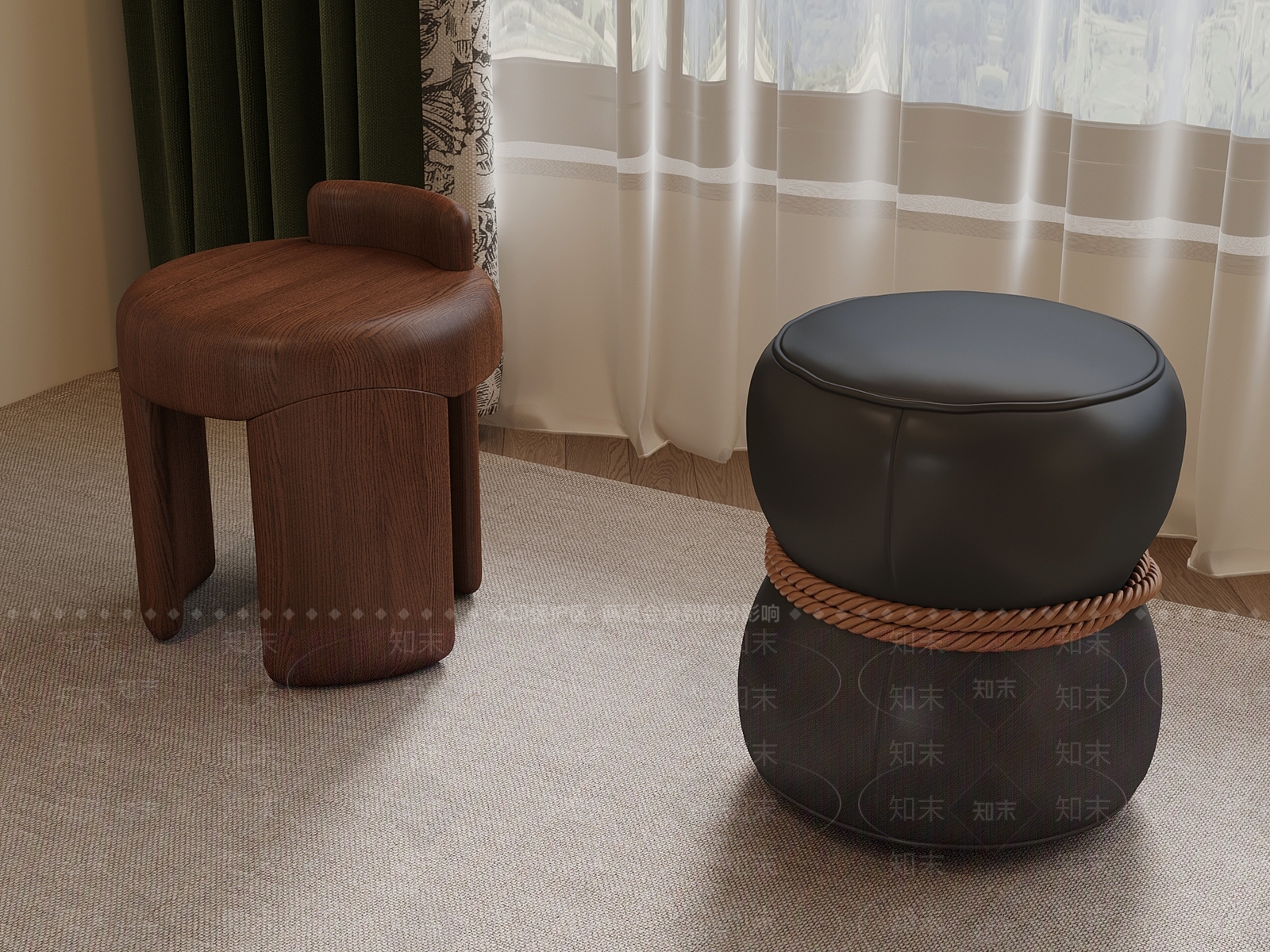 中古其他凳子SU模型下载【ID:1186299730】