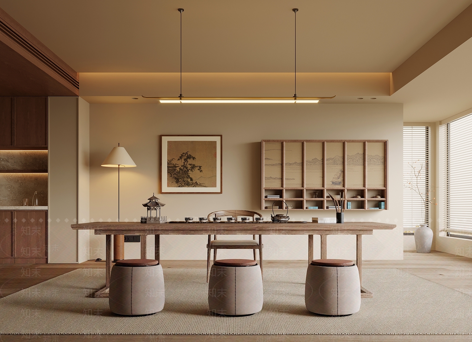 中式茶室3D模型下载【ID:1186302253】