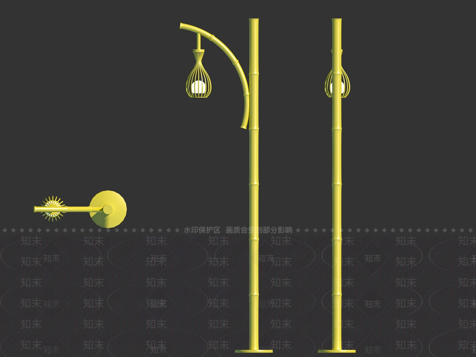 新中式现代路灯3D模型下载【ID:1186303075】