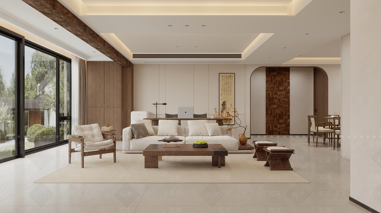 新中式家居餐厅3D模型下载【ID:1215026875】