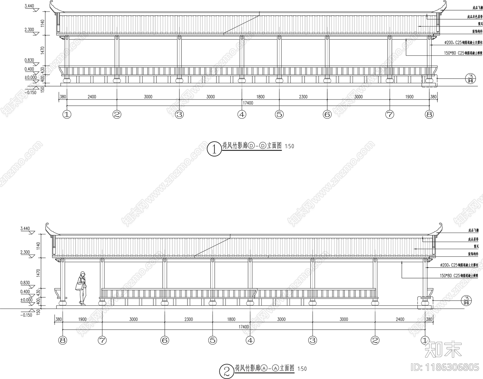 其他古建筑cad施工图下载【ID:1186306805】