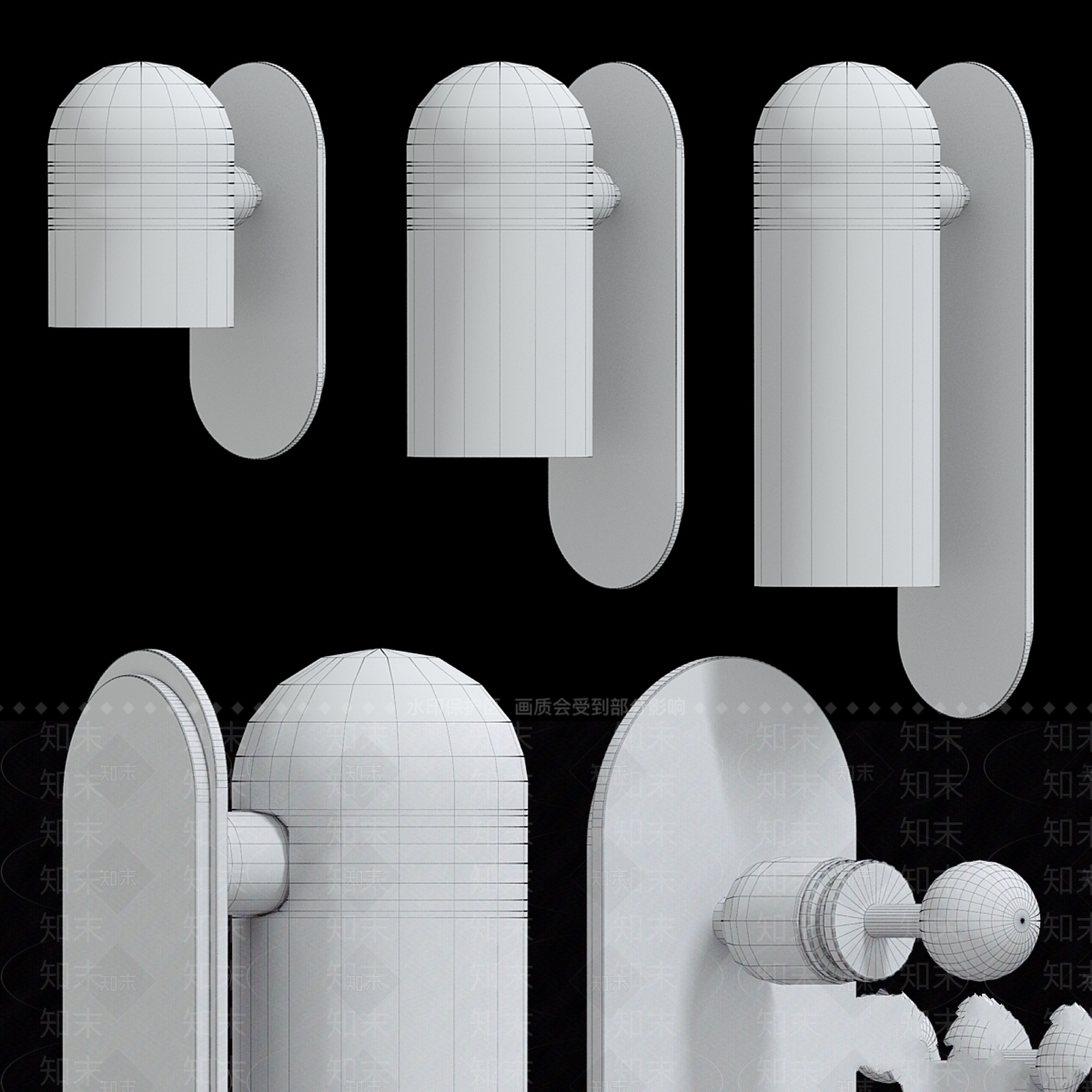 壁灯3D模型下载【ID:1186306949】