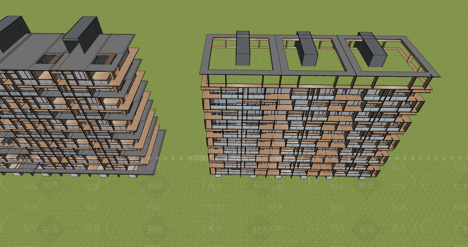 极简高层住宅SU模型下载【ID:1186307647】